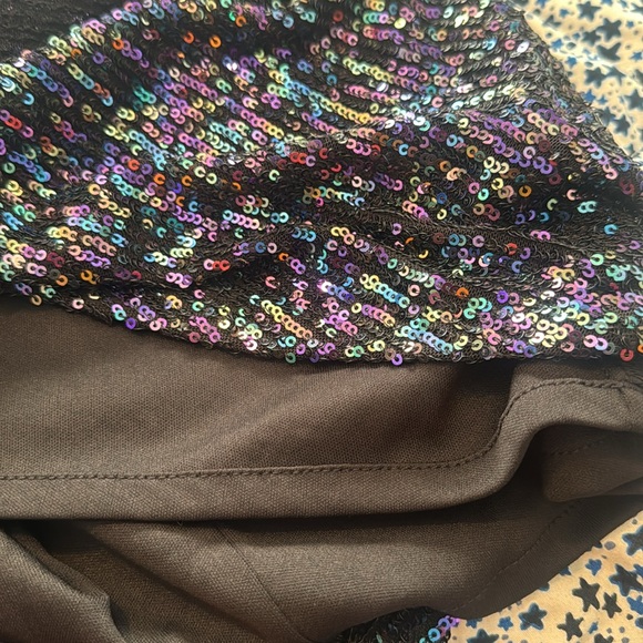 💙Morgan & Co. Navy blue sequence mini skirt. Size Small - Picture 6 of 7